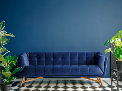 Blue sofa